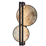 Бра из двух каменных дисков в металлической раме Constellation варинант исполнения - 1 | Loft Concept в Брянске