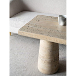 Столик приставной с квадратной столешницей Textured Cream Table варинант исполнения - 6 | Loft Concept в Брянске
