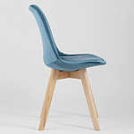 Стул с мягким велюровым сиденьем Arvika Blue варинант исполнения - 2 | Loft Concept в Брянске