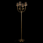 Торшер с металлическим основанием бронзового цвета с черными конусовидными абажурами Dignity варинант исполнения - 2 | Loft Concept в Брянске