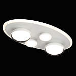 Потолочный светильник овальной формы белого цвета с 4-мя лампами Lunar Pebbles варинант исполнения - 2 | Loft Concept в Брянске