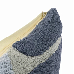 Чехол на подушку с рисунком серо-синего цвета Elan Textured варинант исполнения - 3 | Loft Concept в Брянске