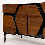 ТВ-тумба с узором из шпона на фасаде Sahara варинант исполнения - 6 | Loft Concept в Брянске