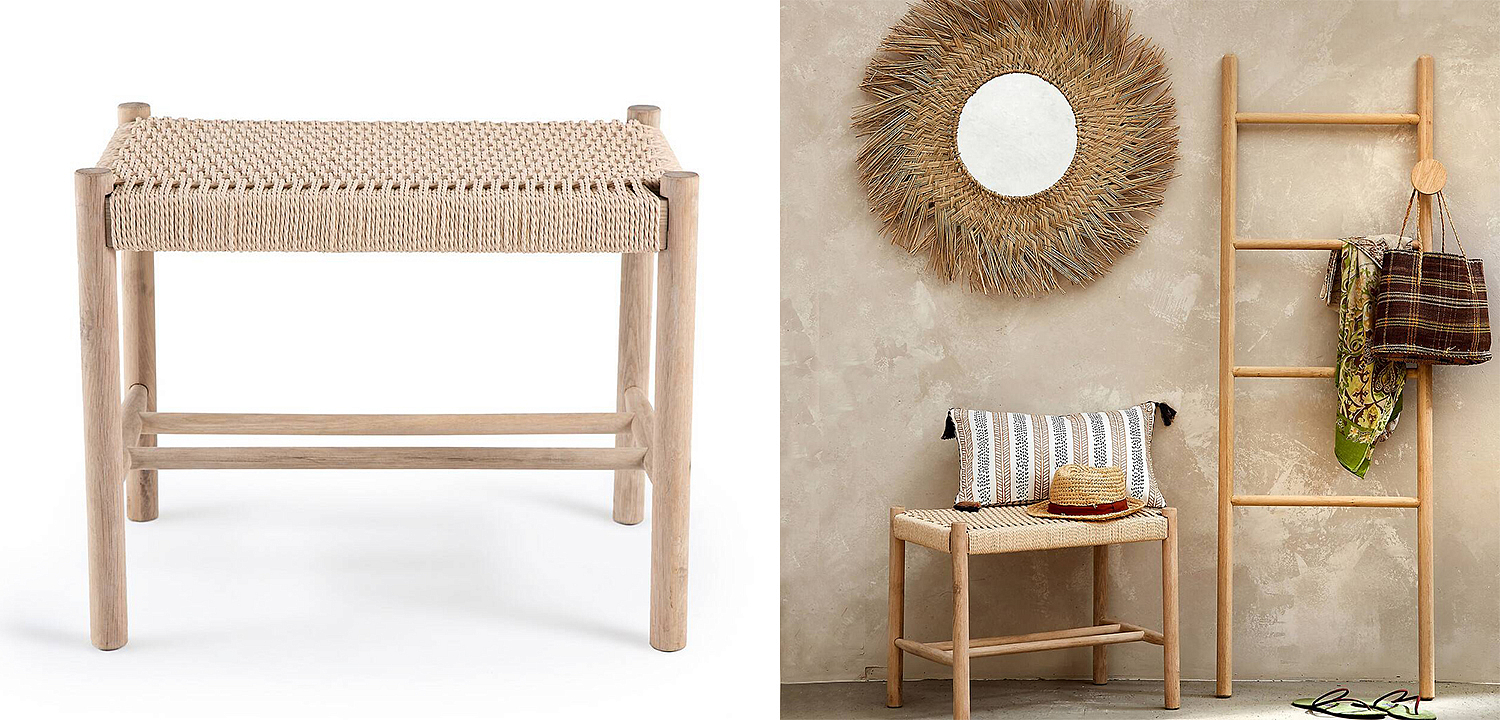 Банкетка Enzo Wicker Beige Banquet mini Банкетка Enzo Wicker Beige Banquet mini - Loft-Concept в Брянске