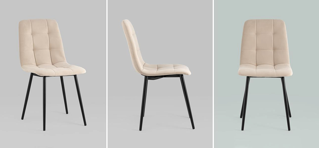 Стул NANCY S-2 Chair Бежевый Велюр Стул NANCY S-2 Chair Бежевый Велюр - Loft-Concept в Брянске