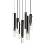 Люстра каскадная с 7-ю цилиндрическими плафонами из стекла Luminous Cylinders варинант исполнения - 1 | Loft Concept в Брянске