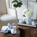  Набор керамических шаров с синей росписью Oriental Blue & White Ornament Vases варинант исполнения - 4 | Loft Concept в Брянске