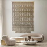 Панно на стену плетеное Макраме бежевый цвет  варинант исполнения - 10 | Loft Concept в Брянске
