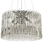 Круглая люстра с металлическими и хрустальными подвесками Bonnay Crystal Chrome Chandelier варинант исполнения - 3 | Loft Concept в Брянске