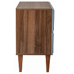 Тумба прикроватная серая из массива бука с 2-мя ящиками Wenge Light варинант исполнения - 3 | Loft Concept в Брянске