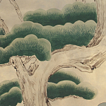 Обои ручная роспись Bamboo River Blossom Original colourway on Brushed Gold gilded paper варинант исполнения - 1 | Loft Concept в Брянске