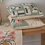 Подушка декоративная зеленого цвета с геометрическим рисунком Divine Abstractions варинант исполнения - 6 | Loft Concept в Брянске