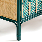 Комод для посуды из ротанга Felice Rattan Green варинант исполнения - 5 | Loft Concept в Брянске
