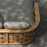 Дизайнерский уличный диван из массива дерева с плетеной спинкой PALINFRASCA Sofa варинант исполнения - 5 | Loft Concept в Брянске