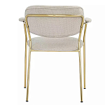 Стул Singer Chair с подлокотниками серый на золотистых ножках варинант исполнения - 4 | Loft Concept в Брянске