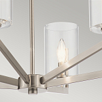 Люстра с 6-ю прозрачными цилиндрическими плафонами Kichler варинант исполнения - 13 | Loft Concept в Брянске