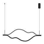 Подвесной светильник волнообразный изогнутый черного цвета 4000К Spiral Lighting варинант исполнения - 3 | Loft Concept в Брянске