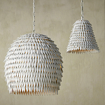 Подвесной светильник белый металлический в форме купола White Natural Lines варинант исполнения - 3 | Loft Concept в Брянске