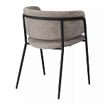 Стул полукруглый с каркасом из металла и мягким сиденьем и спинкой Soft Chenille варинант исполнения - 1 | Loft Concept в Брянске