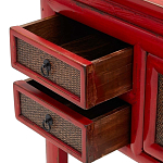 Деревянная консоль в китайском стиле с ящиками и дверцами красная Chinese Console Table варинант исполнения - 6 | Loft Concept в Брянске