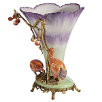 Ваза с цесарками из фарфора с бронзовыми элементами Garden of Eden варинант исполнения - 4 | Loft Concept в Брянске