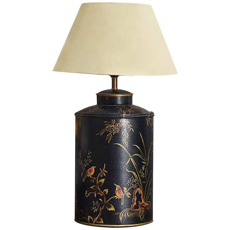 Настольная лампа Шинуазри с абажуром Garden Chinoiserie Collection Table Lamp Бежевый Черный Мульти Настольная лампа Шинуазри с абажуром Garden Chinoiserie Collection Table Lamp Бежевый Черный Мульти в Брянске | Loft Concept