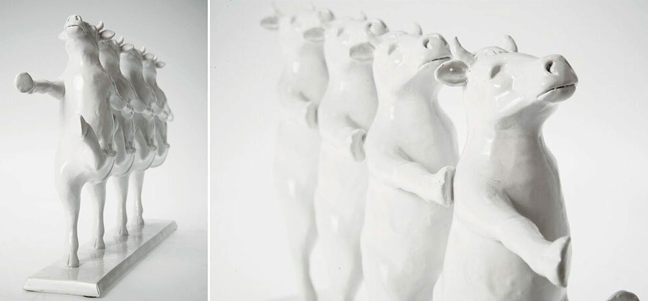 Статуэтка белая March of the Cows Статуэтка белая March of the Cows - Loft-Concept в Брянске