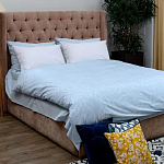 Постельное белье голубого цвета из перкаля с принтом 200х220 см Aurora Allure варинант исполнения - 5 | Loft Concept в Брянске