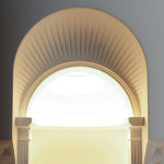 Встраиваемый в стену гипсовый светильник под покраску с арками и рельефными колоннами Antiquity Athena варинант исполнения - 7 | Loft Concept в Брянске