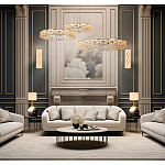 Люстра из 3-х колец с текстурной огранкой Reflection of Reality варинант исполнения - 3 | Loft Concept в Брянске