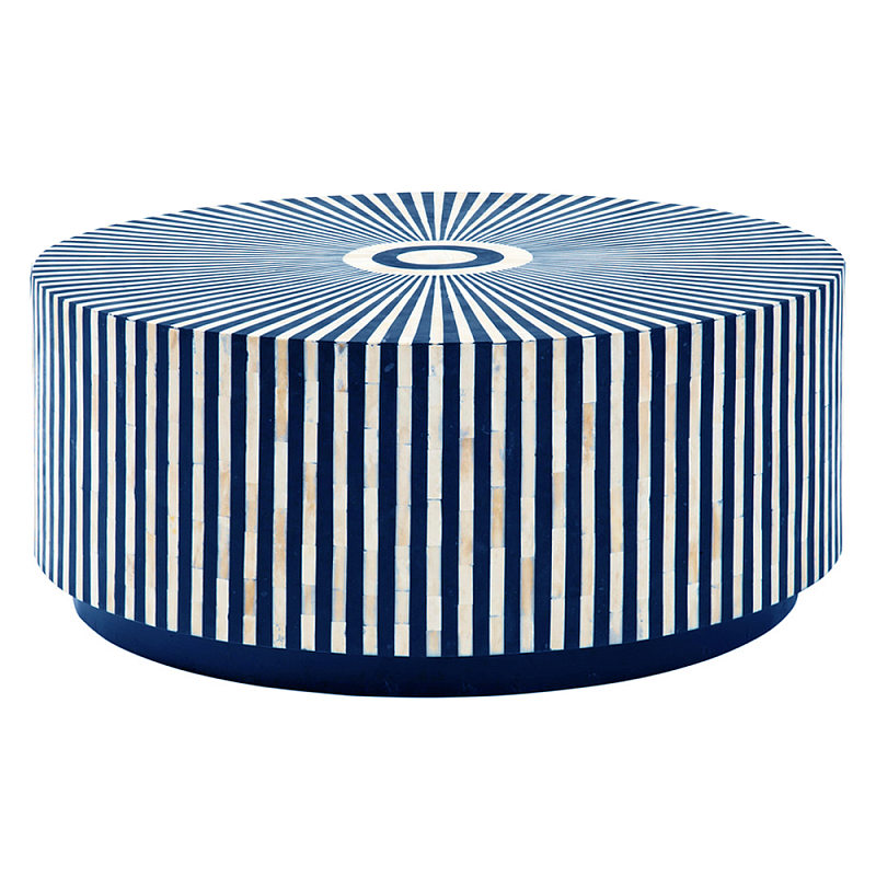 Стол журнальный Mandika Bone Inlay Coffee Table blue Синий Голубой в Брянске | Loft Concept 
