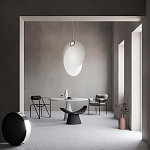 Подвесной светильник белый с фигурным тканевым плафоном White Whirlwinds варинант исполнения - 5 | Loft Concept в Брянске