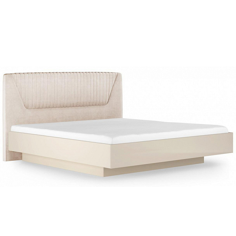 Кровать двуспальная с подъёмным основанием Satin Furniture Бежево-серый в Брянске | Loft Concept 