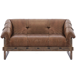 Двухместный диван Duncan винтажная коричневая кожа варинант исполнения - 1 | Loft Concept в Брянске