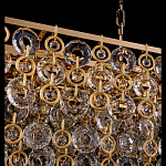 Люстра овальная каскадная с подвесками в форме колец Galaxy of Light варинант исполнения - 3 | Loft Concept в Брянске