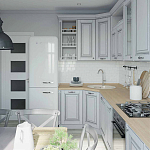 Угловая кухня в стиле Прованс из массива дерева Colombe Provence Kitchen Set варинант исполнения - 2 | Loft Concept в Брянске