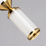 Подвесной светильник с двумя белыми рифлеными цилиндрическими плафонами Golden Swirl варинант исполнения - 6 | Loft Concept в Брянске