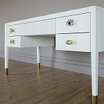 Письменный стол с 4-мя ящиками Elsa Dreams White варинант исполнения - 4 | Loft Concept в Брянске