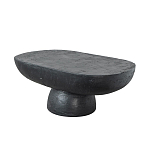 Столик кофейный черного цвета с овальной столешницей и круглым основанием Black Dalmen Table варинант исполнения - 5 | Loft Concept в Брянске