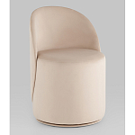 Пуф Loreen со спинкой вращающийся велюр молочный варинант исполнения - 1 | Loft Concept в Брянске