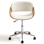 Вращающееся офисное кресло на колёсах Delwyn Chair White варинант исполнения - 2 | Loft Concept в Брянске