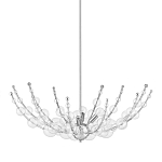 Люстра  с круглыми прозрачными шарами на серебряном каркасе Silver Stalk варинант исполнения - 2 | Loft Concept в Брянске