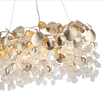Люстра с декоративными подвесками из прозрачного стекла в форме монеток FAIRYTREE Light варинант исполнения - 9 | Loft Concept в Брянске