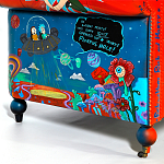 Кресло "Умный Умник" Rick and Morty graffiti chair натуральная кожа  варинант исполнения - 8 | Loft Concept в Брянске