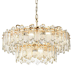 Люстра подвесная двухъярусная с хрустальными овальными подвесками Harmonica варинант исполнения - 1 | Loft Concept в Брянске