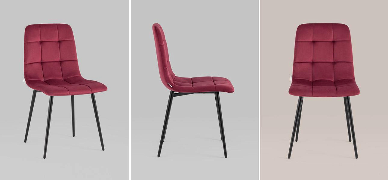 Стул NANCY Chair Малиновый Велюр Стул NANCY Chair Малиновый Велюр - Loft-Concept в Брянске
