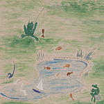 Обои ручная роспись Promenade Special Colourway on pink painted Xuan paper варинант исполнения - 2 | Loft Concept в Брянске