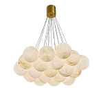 Люстра подвесная круглая с сферическими плафонами из натурального камня Glowing Spheres варинант исполнения - 10 | Loft Concept в Брянске