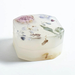Шкатулка из эпоксидной смолы с цветами белая Epoxy Resin Square Box White варинант исполнения - 4 | Loft Concept в Брянске
