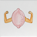 Плитка дизайнерская с узором Лимон варинант исполнения - 2 | Loft Concept в Брянске